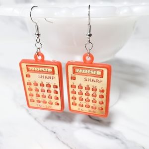 Vintage 1980's Calculator Kitsch Toy Earrings